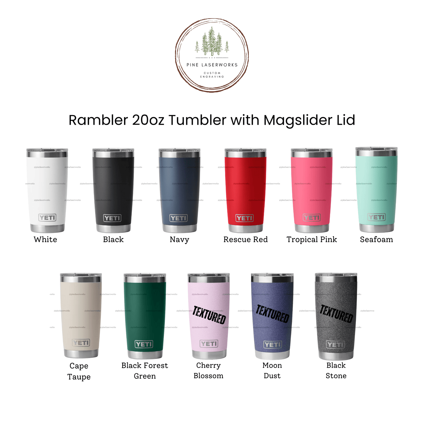 Personalized Wildflower YETI 20 oz Rambler Engraved Tumbler