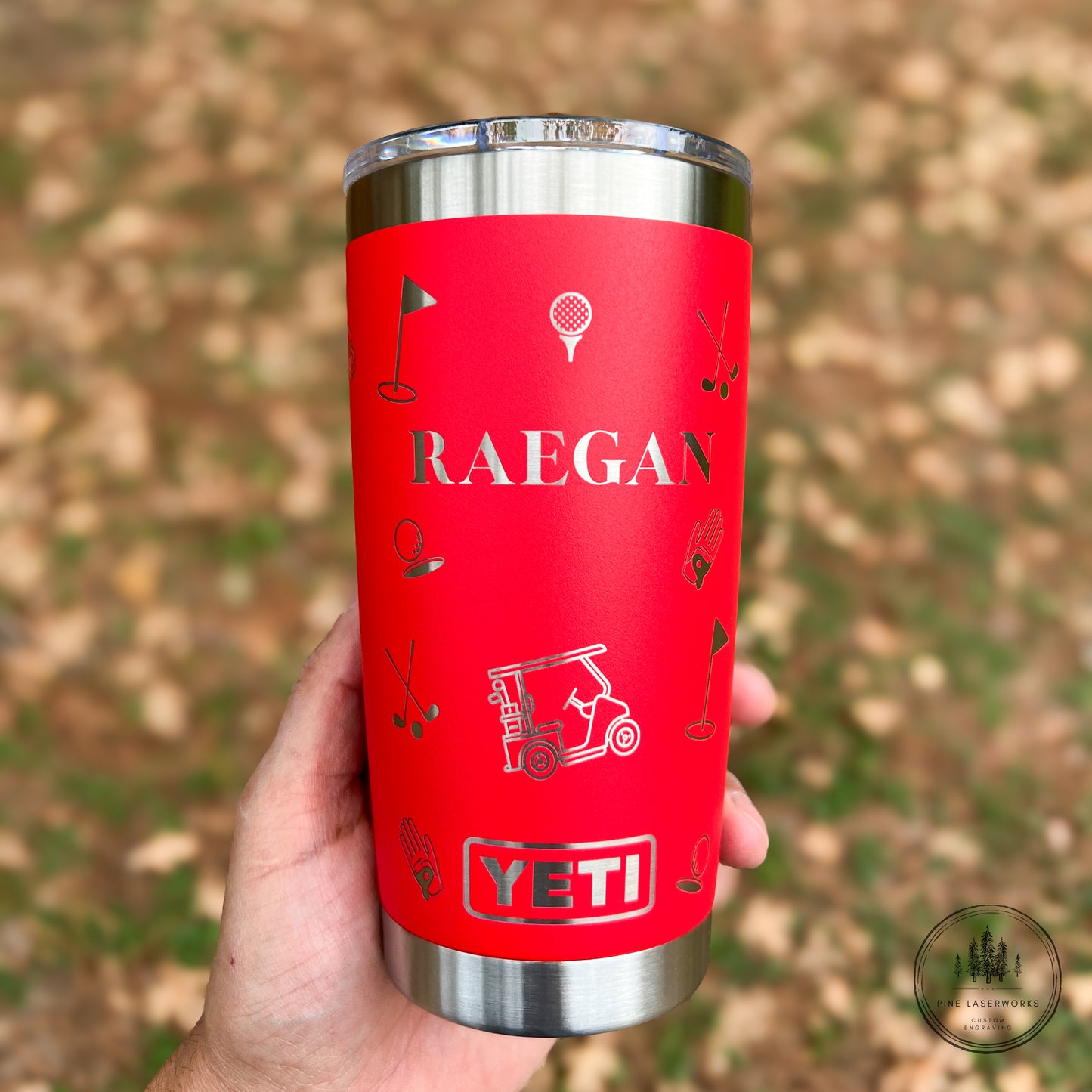 Personalized Golf YETI Rambler 20 oz Engraved Travel Tumbler