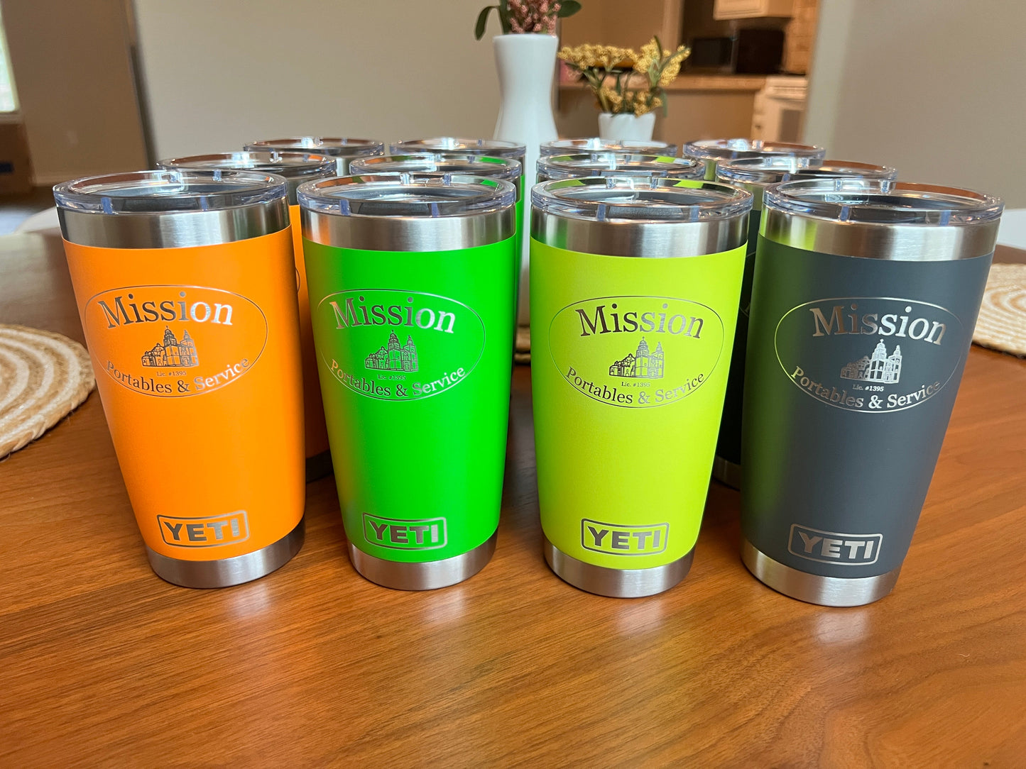 Business Logo YETI 20 oz or 30 oz Rambler Tumbler Custom Laser Engraved Corporate Logo Business Swag Coffee Cup Client Gift