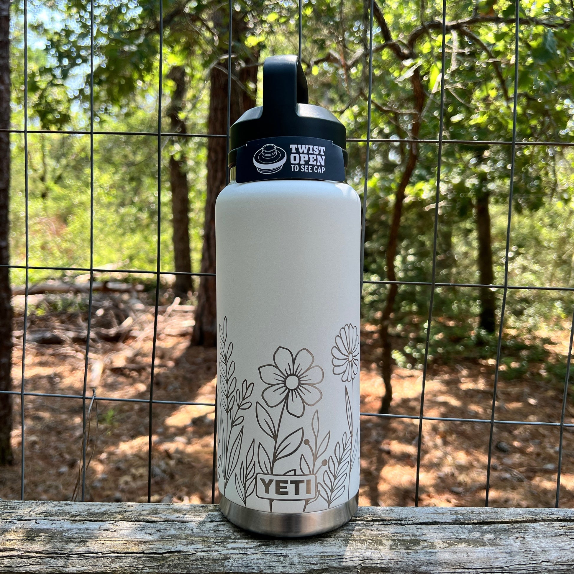 Floral Yeti 36 oz Chug Cap Water Bottle - Pine LaserworksFloral Yeti 36 oz Chug Cap Water Bottle Custom 360 Engraved Birthday, Anniversary, Appreciation Gift for Her, Friends Personalized Gift - Pine LaserworksFloral Yeti 36 oz Chug Cap Water Bottle Custom 360 Engraved Birthday, Anniversary, Appreciation Gift for Her, Friends Personalized Gift