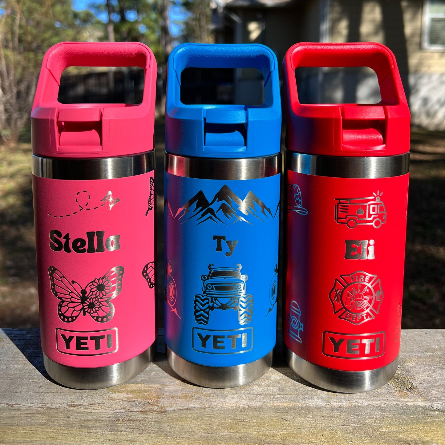 Personalized Kids Yeti 12 oz Water Bottle 12 Design Options - Pine LaserworksPersonalized Kids Yeti 12 oz Water Bottle 12 Design Options