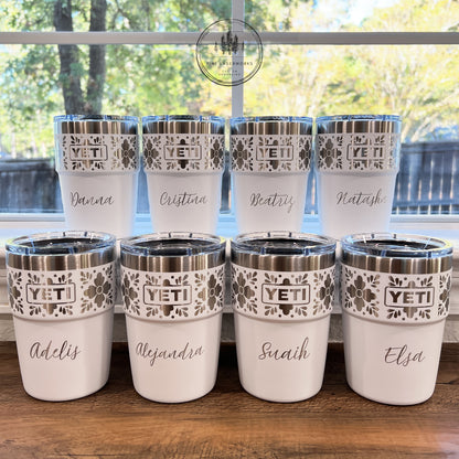 Personalized Talavera Pattern YETI 16 oz Stackable Tumbler