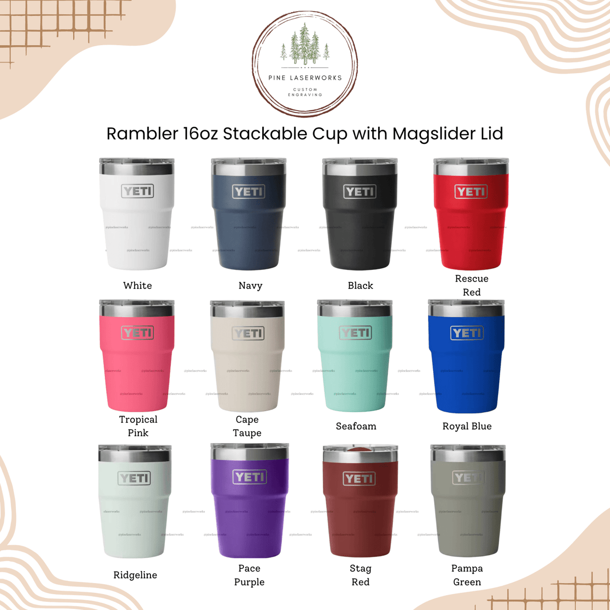 Informational chart - available color options