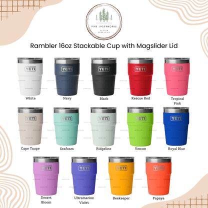 Personalized Talavera Pattern YETI 16 oz Stackable Tumbler