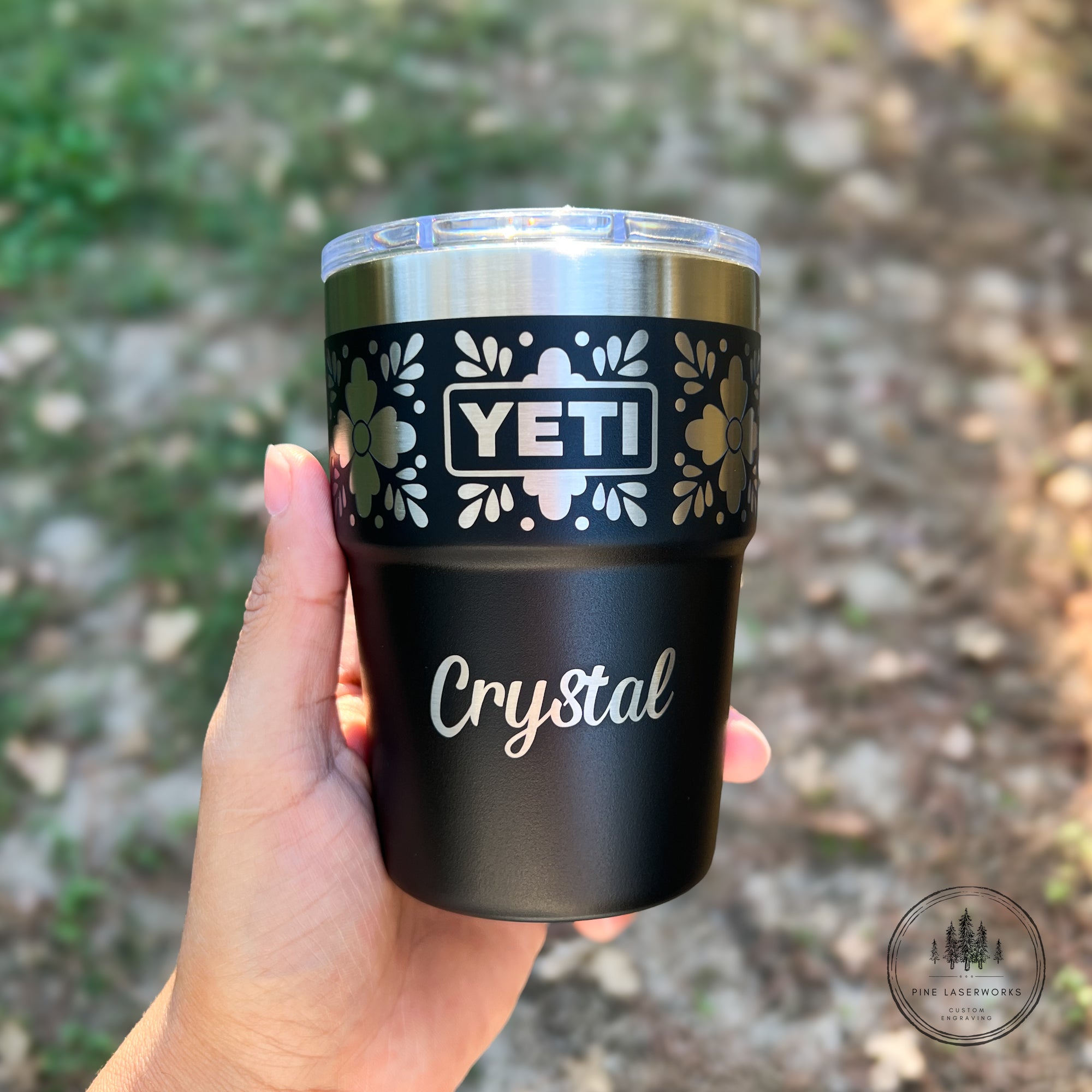 YETI 16oz Stackable, Laser Engraved Talavera Design – Pine Laserworks