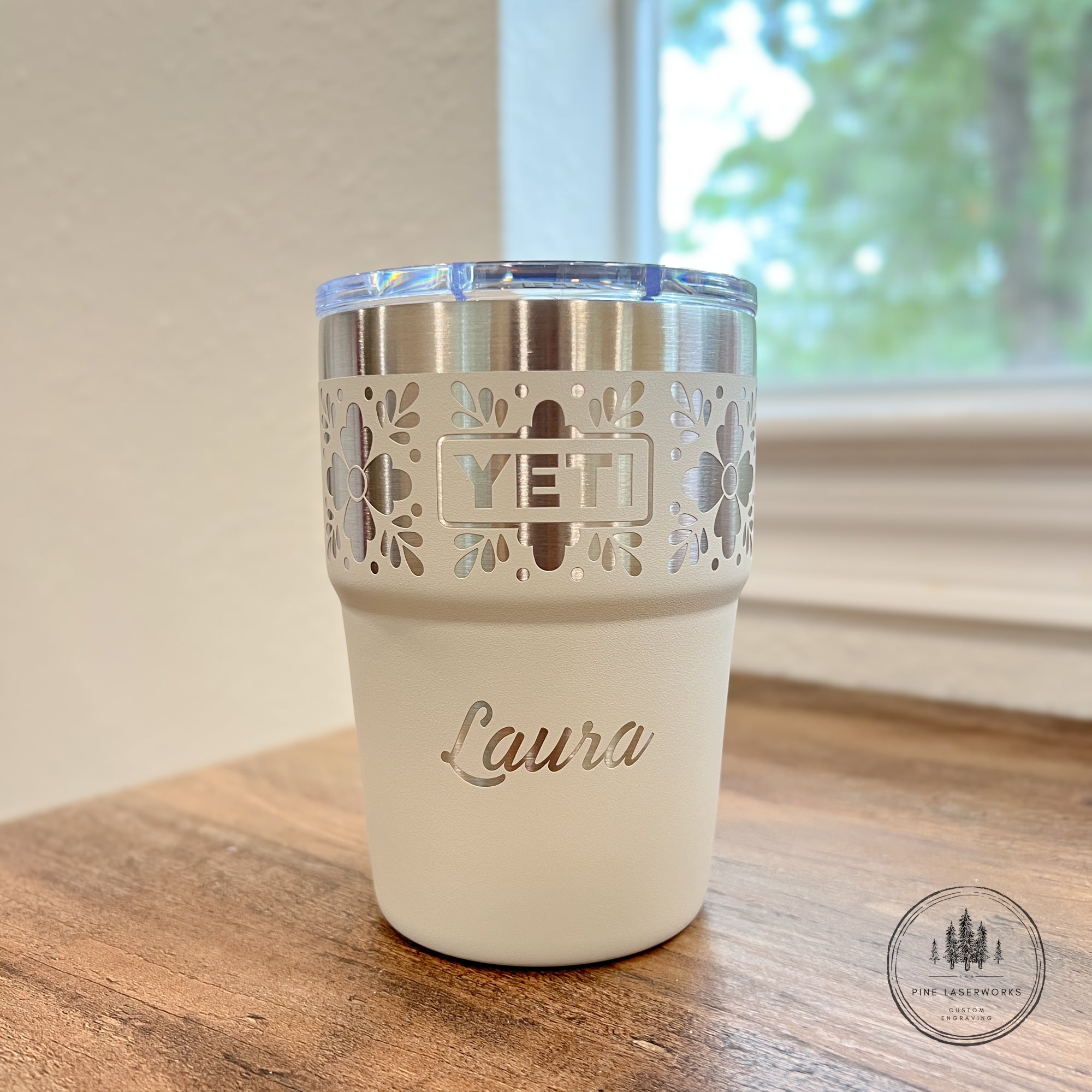 YETI 16oz Stackable, Laser Engraved Talavera Design – Pine Laserworks