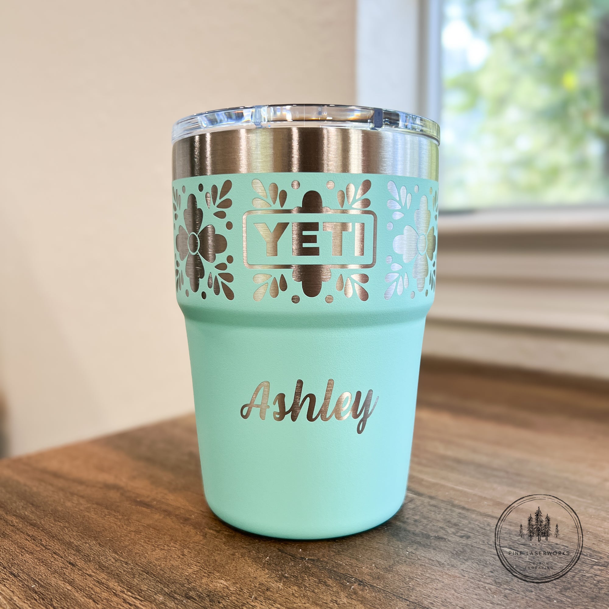 YETI 16oz Stackable, Laser Engraved Talavera Design – Pine Laserworks