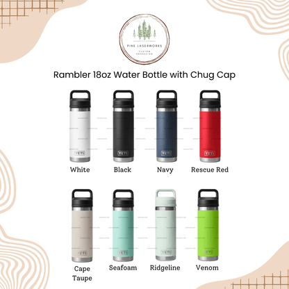 Personalized Dad YETI 18 oz Rambler Chug Cap Water Bottle