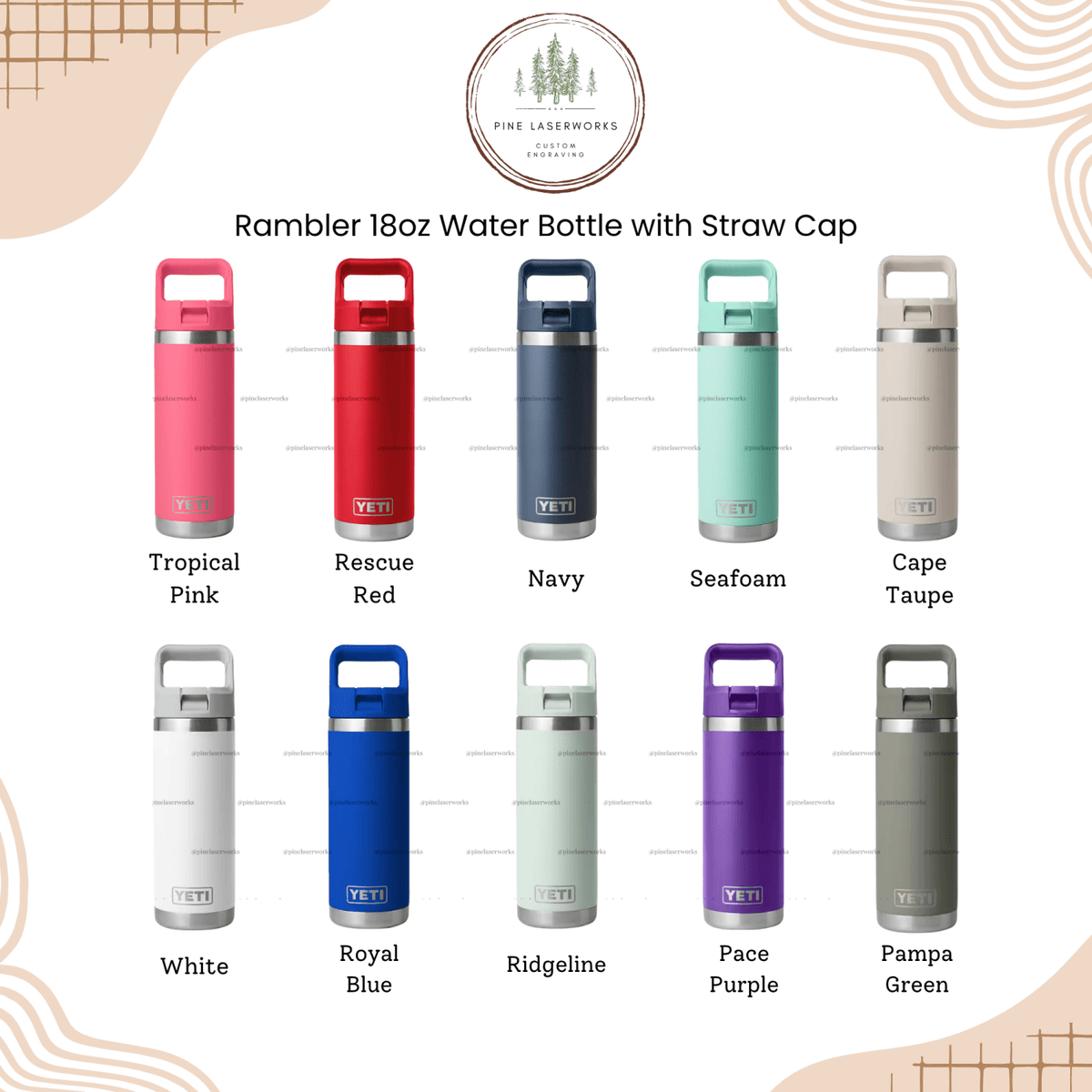 Informational chart - available color options