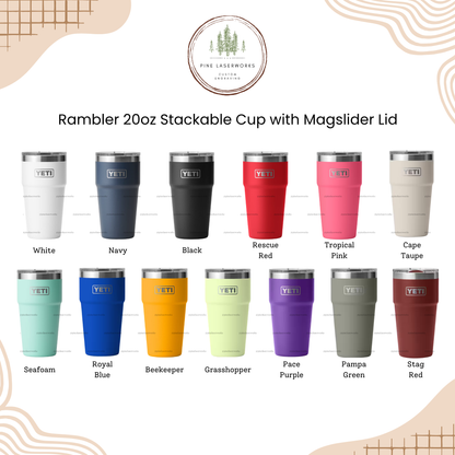 Personalized YETI Rambler 20 oz Stackable Tumbler