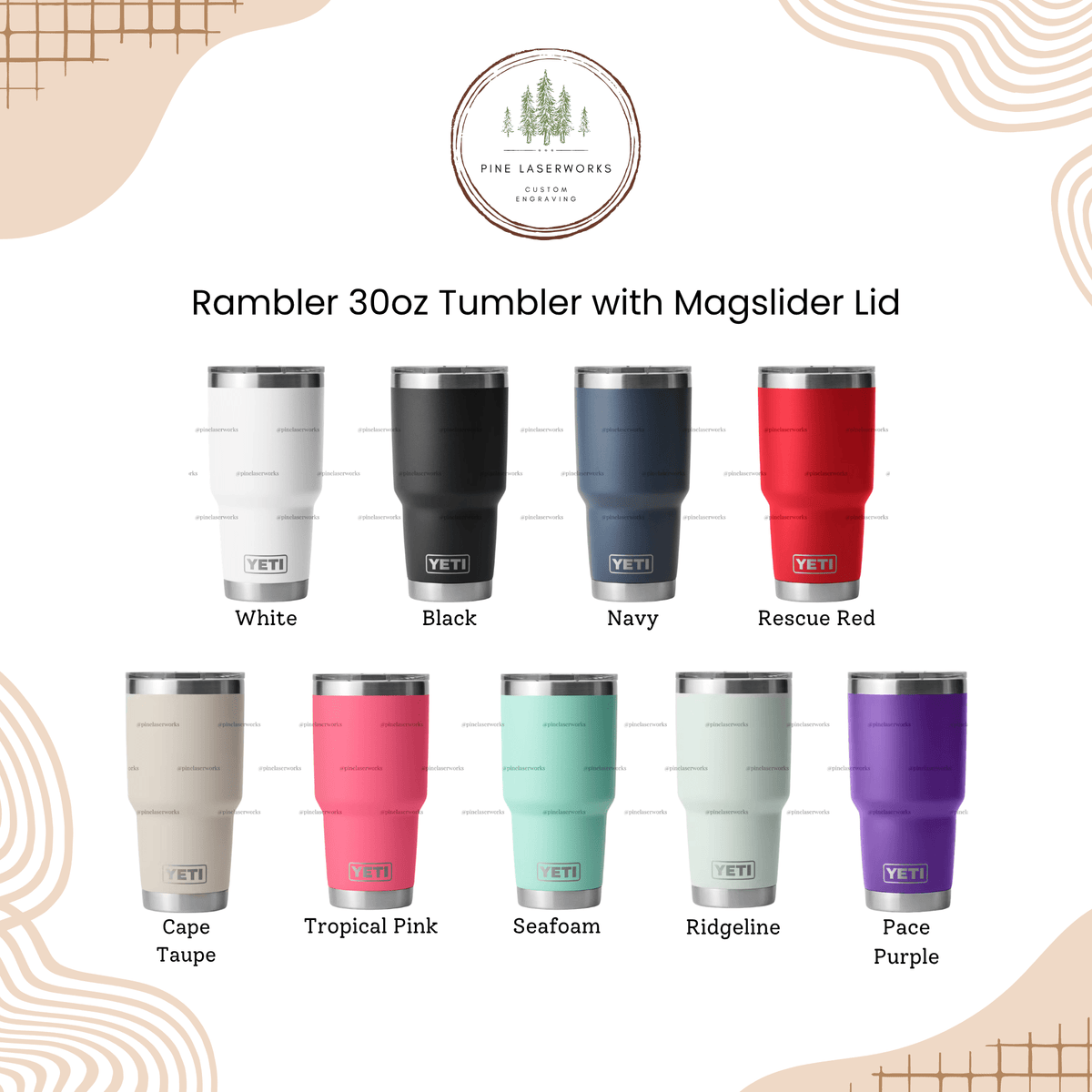 Informational chart - available color options