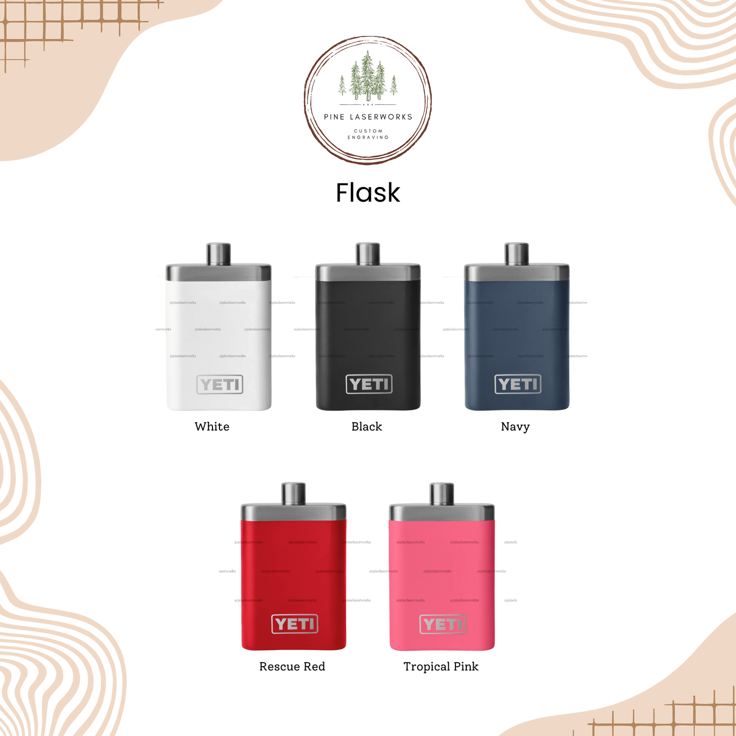 Personalized Laser Engraved YETI Flask