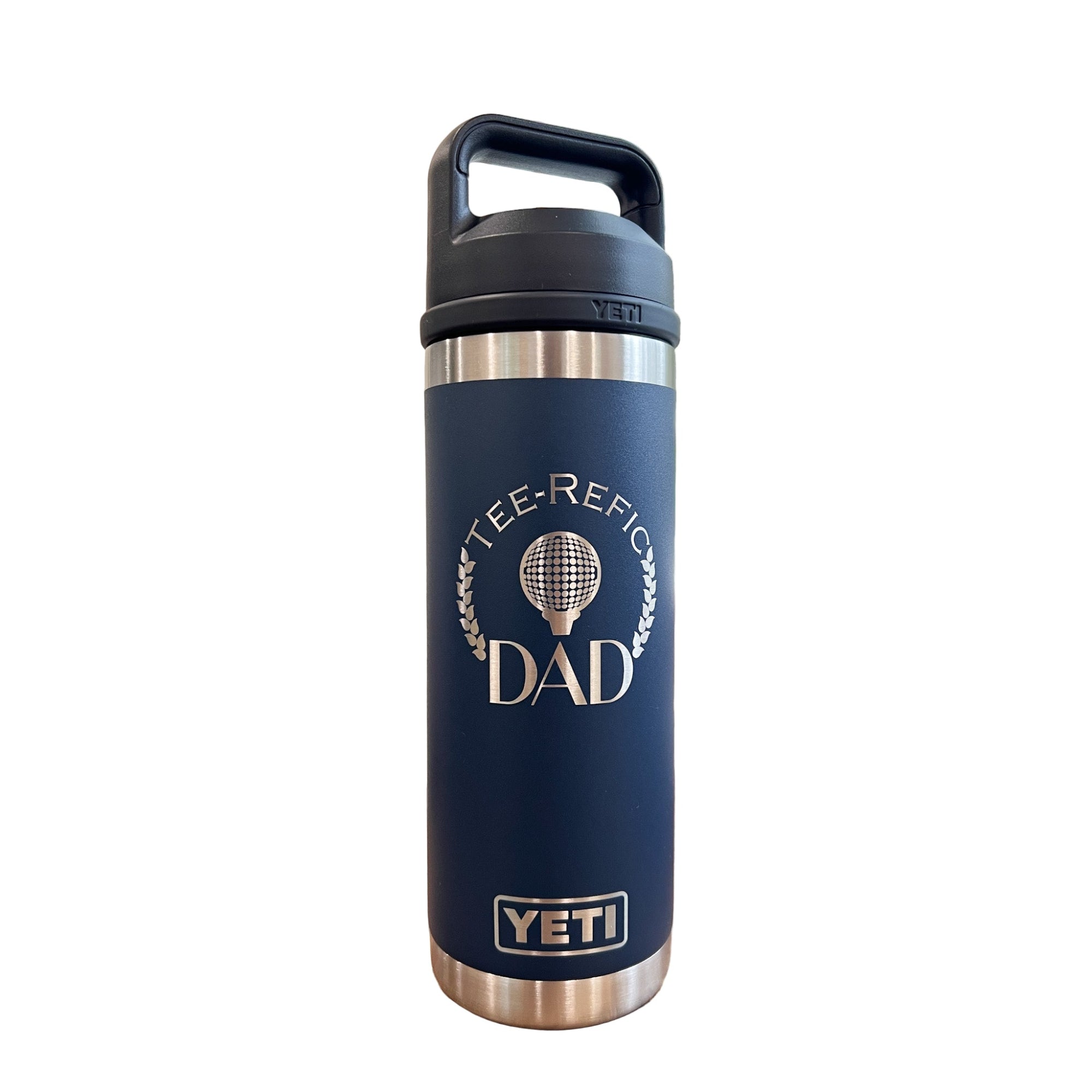Personalized Dad YETI 18 oz Rambler Chug Cap Water Bottle – Pine
