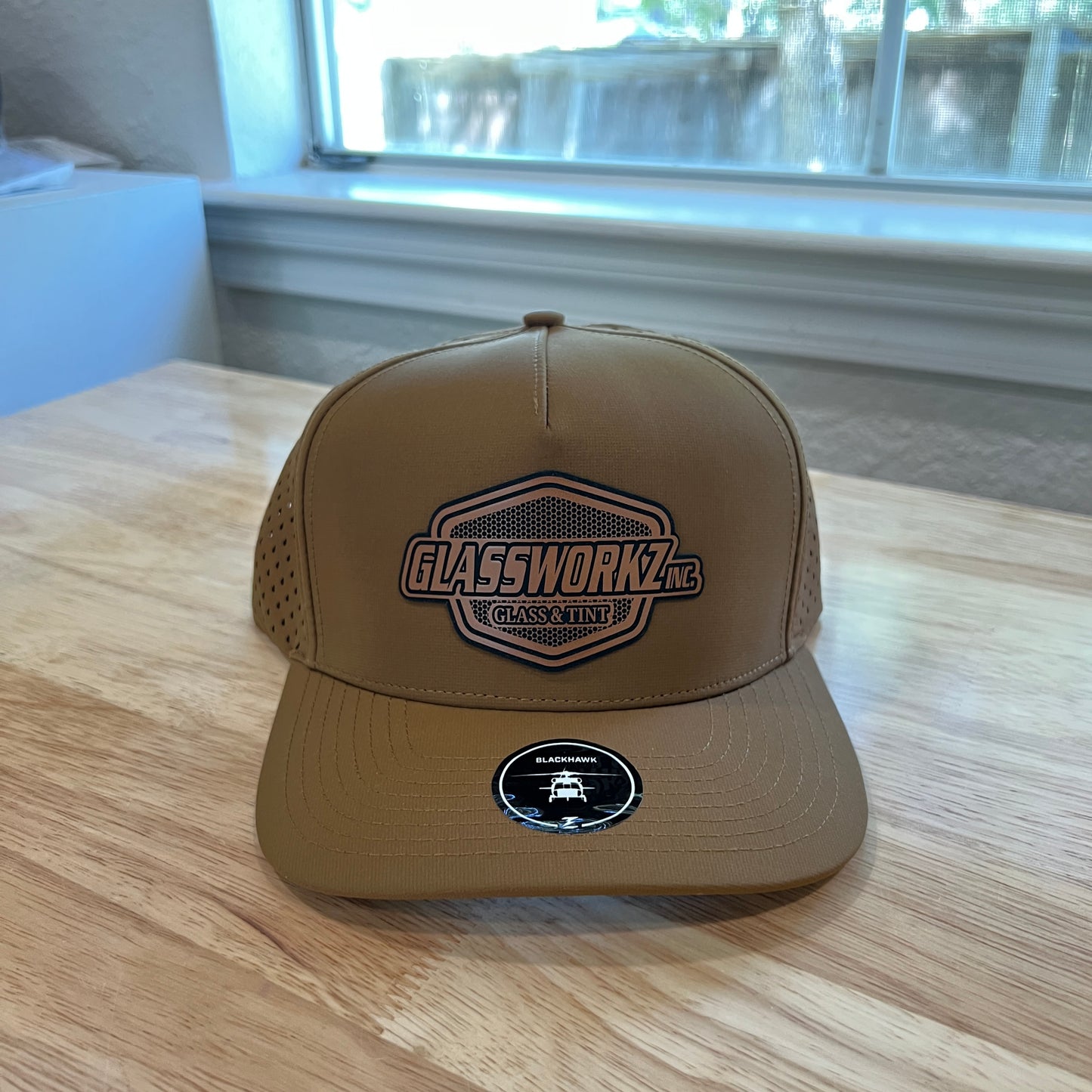 Zapped Blackhawk Custom Leatherette Patch Hat