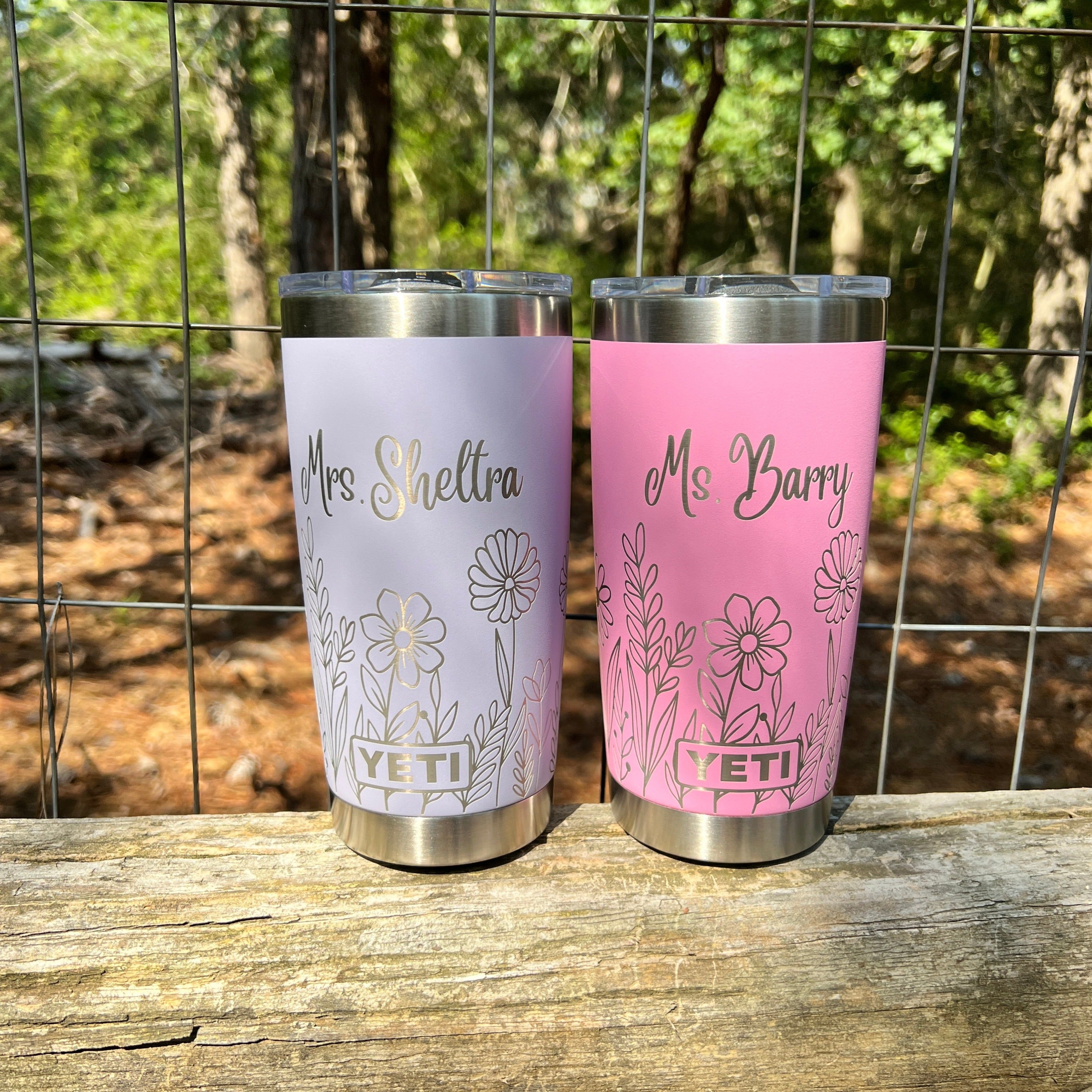 Laser engraved yeti tumbler 20oz (love).[valentines selling gift)