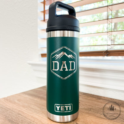 Personalized Dad YETI 18 oz Rambler Chug Cap Water Bottle
