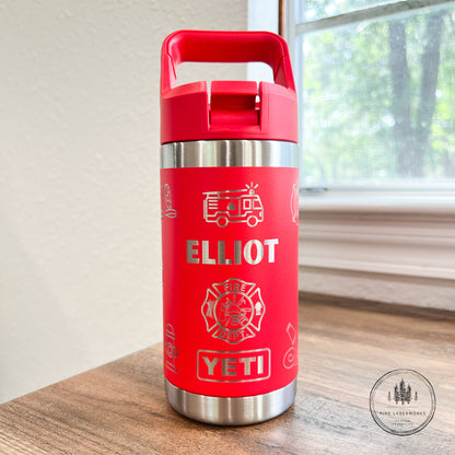 Personalized Kids YETI 12 oz Rambler Straw Top Water Bottle