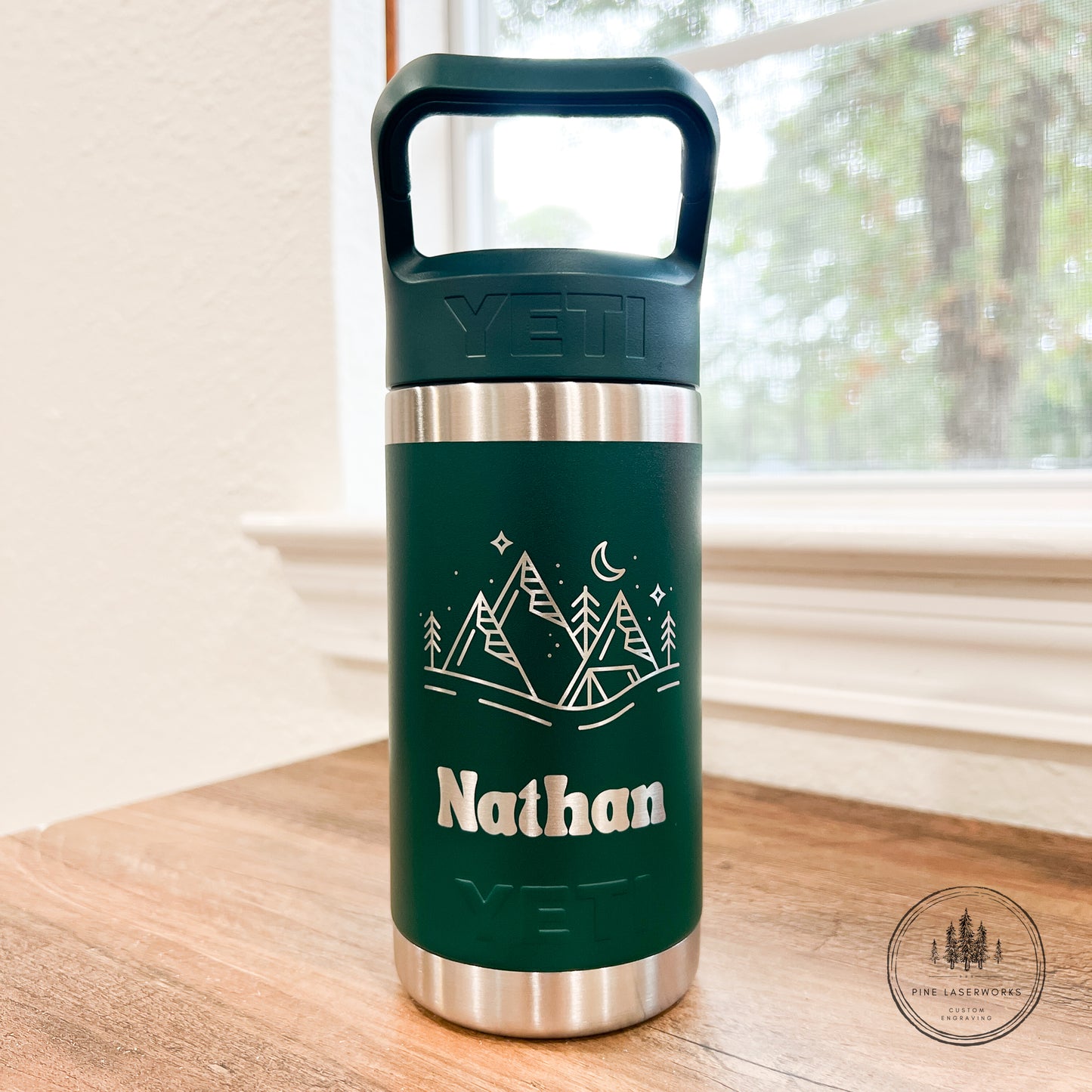 Single Side Personalized YETI 12 oz Rambler Jr. Water Bottle