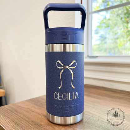 Single Side Personalized YETI 12 oz Rambler Jr. Water Bottle