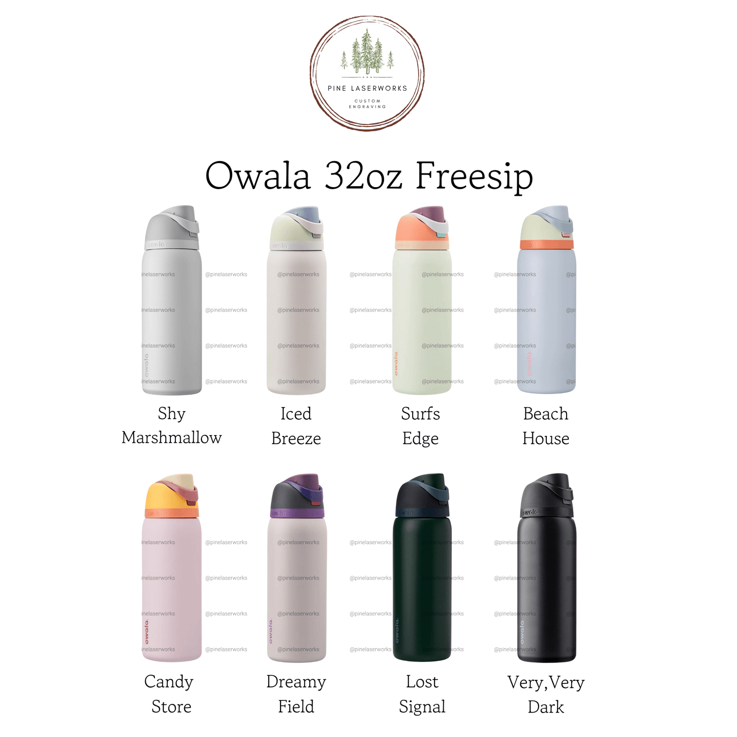Personalized Birth Flower Owala 32oz Freesip Water Bottle