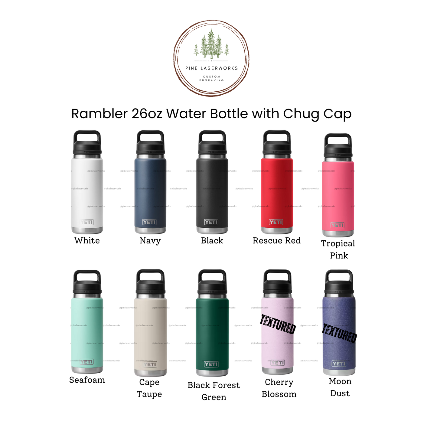 Personalized Floral Yeti 26oz or 36oz Rambler Laser Engraved Water Bottle