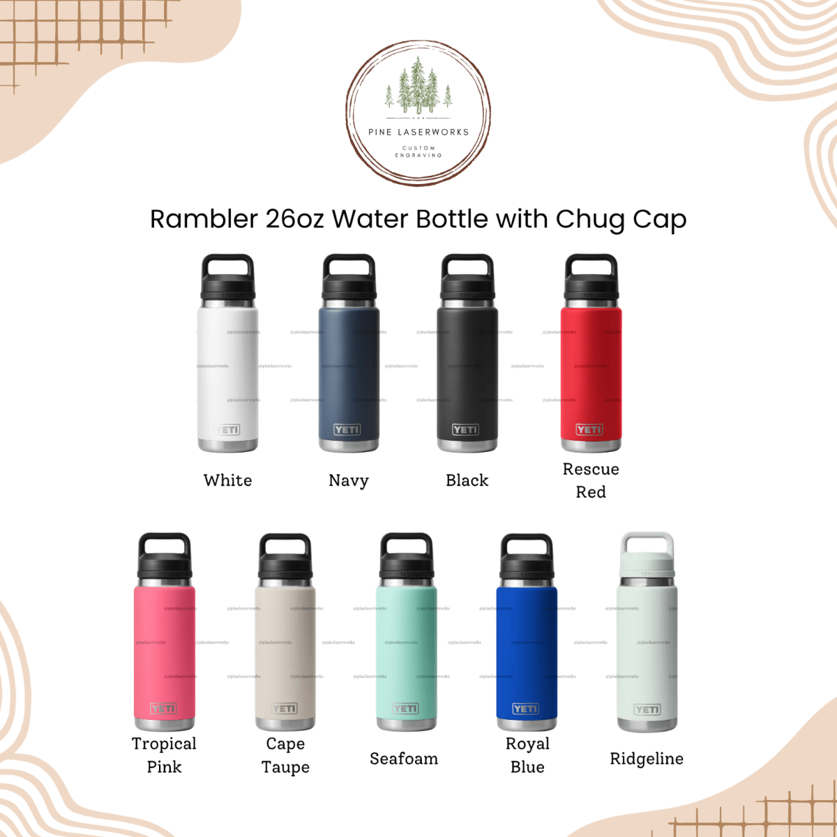 Informational chart - available color options