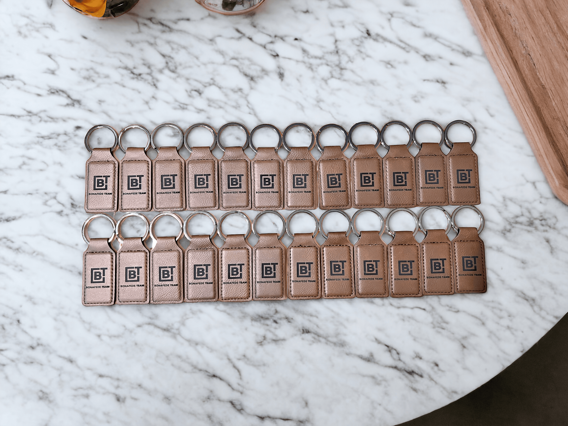 Laser Engraved Leatherette Keychains - Pine LaserworksLaser Engraved Leatherette Keychains