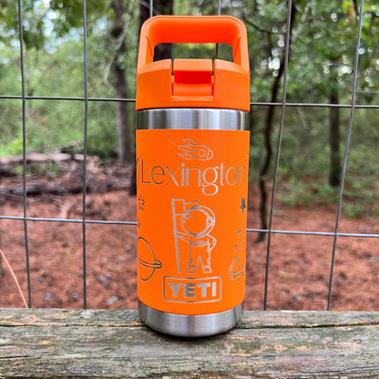 Personalized Space Theme King Crab Orange Yeti 12oz Rambler Jr Water Bottle 