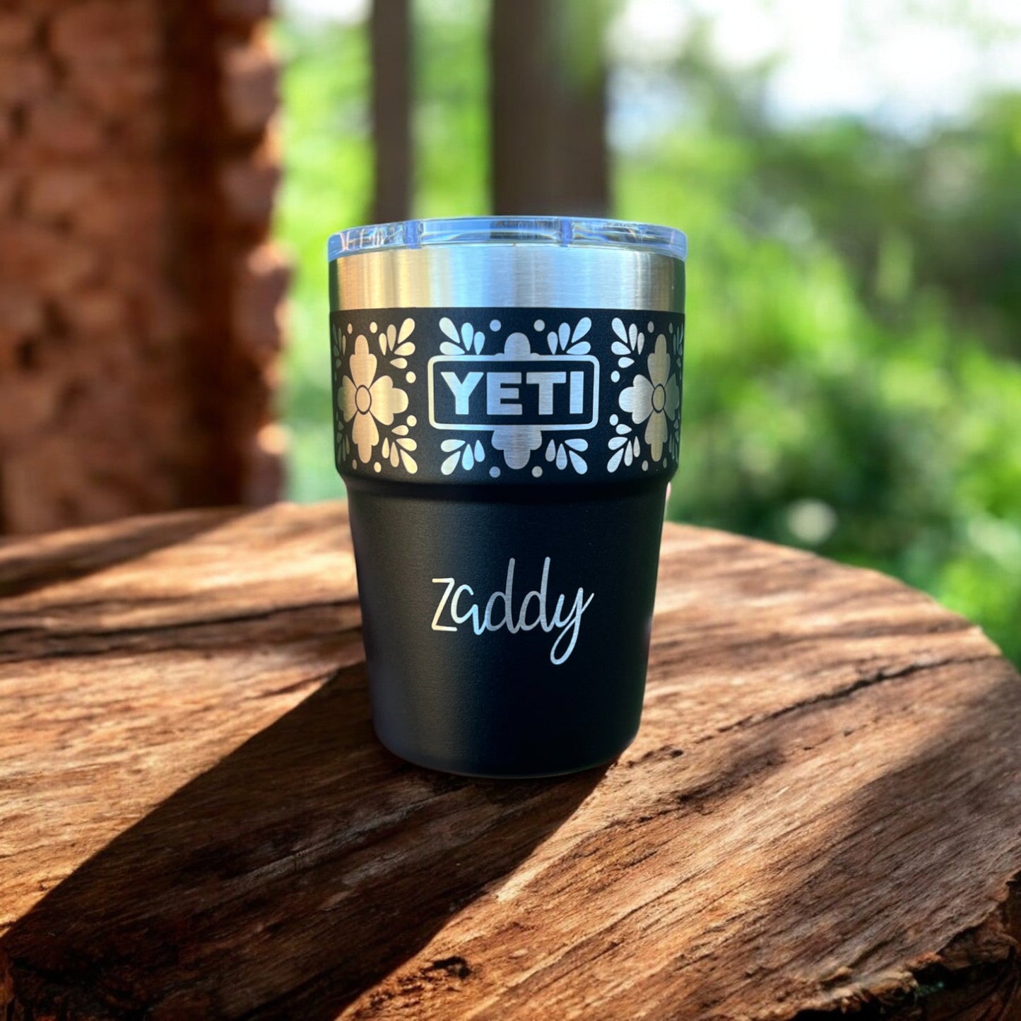 Personalized Talavera Flower Yeti 16oz Stackable Cup - Pine LaserworksPersonalized Talavera Flower Yeti 16oz Stackable Cup