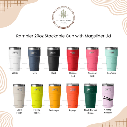 Personalized Talavera Flower Yeti 20oz Stackable Cup - Pine Laserworks LLCPersonalized Talavera Floral Yeti 20oz Stackable Cup Color Chart pinelaserworks.com