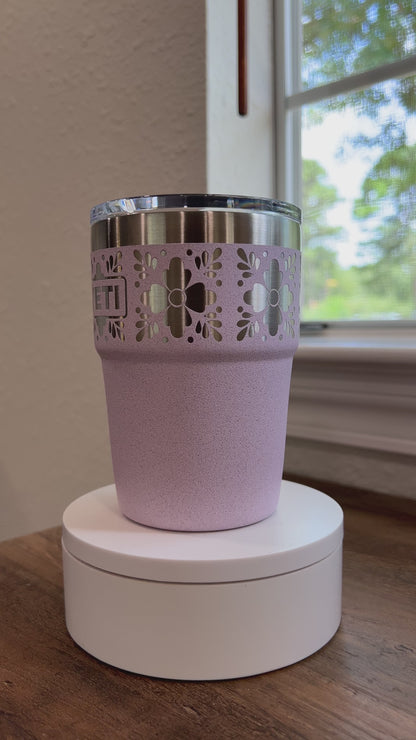 Personalized Talavera Flower Yeti 16oz Stackable Cup