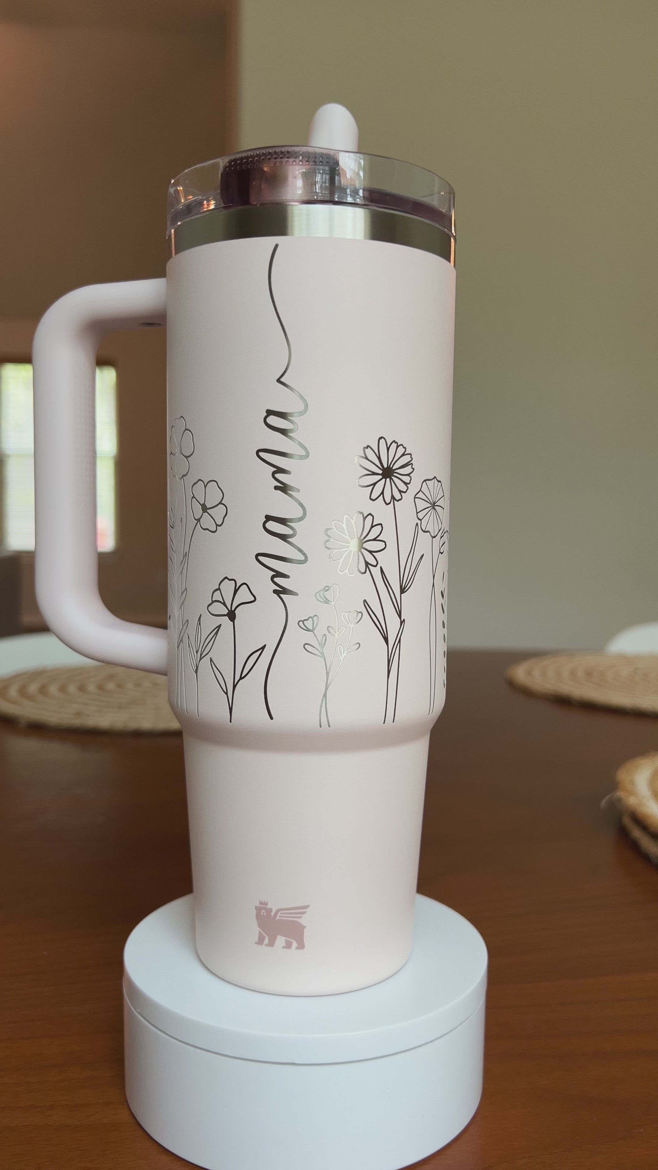 Personalized Floral Stanley ProTour 30oz/40oz Engraved Cup – Pine