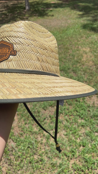 Decky Leatherette Patch Straw Hat